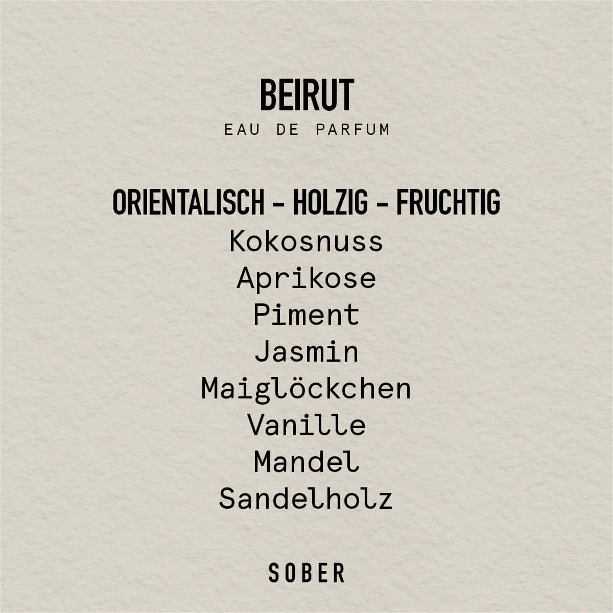 SOBER BEIRUT - Eau de Parfum