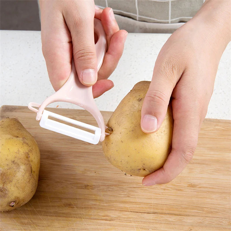 LMETJMA Ceramic Peeler 4 Color Vegetable Fruit Peeler Kitchen Potato
