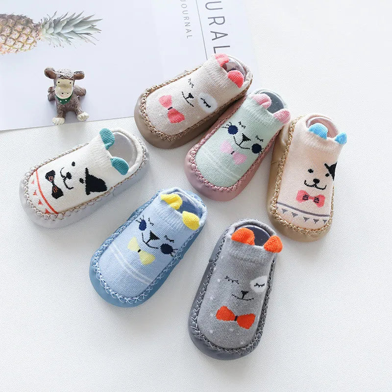 0-24M New born Baby Socks With Rubber Soles Infant Baby Girls Boys
