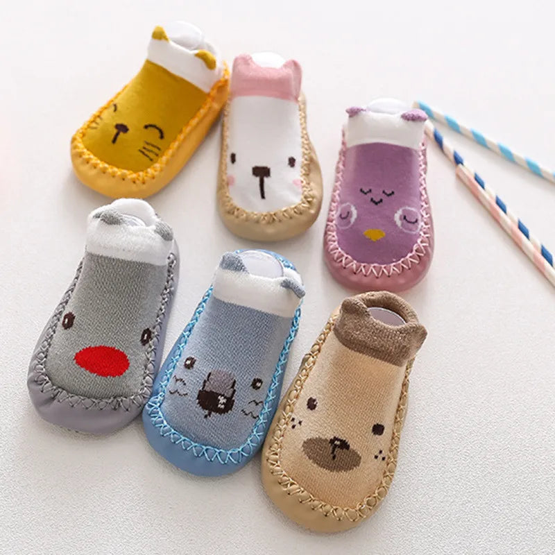 0-24M New born Baby Socks With Rubber Soles Infant Baby Girls Boys