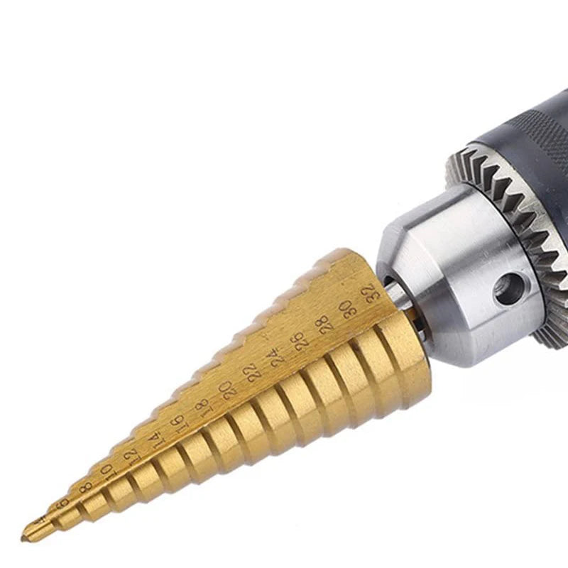 4-32 mm 4-20 mm HSS Titanium Coated Step Drill Bit High Speed Steel