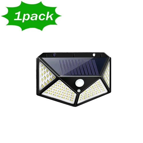 1/2/4PCS New Solar Lights Outdoor Wall Lamp PIR Motion Sensor 100LED