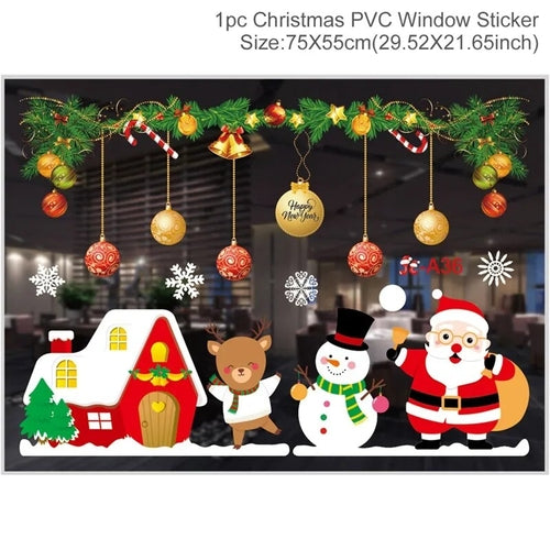 Christmas Window Stickers Christmas Wall Sticker Kids Room Wall Decals