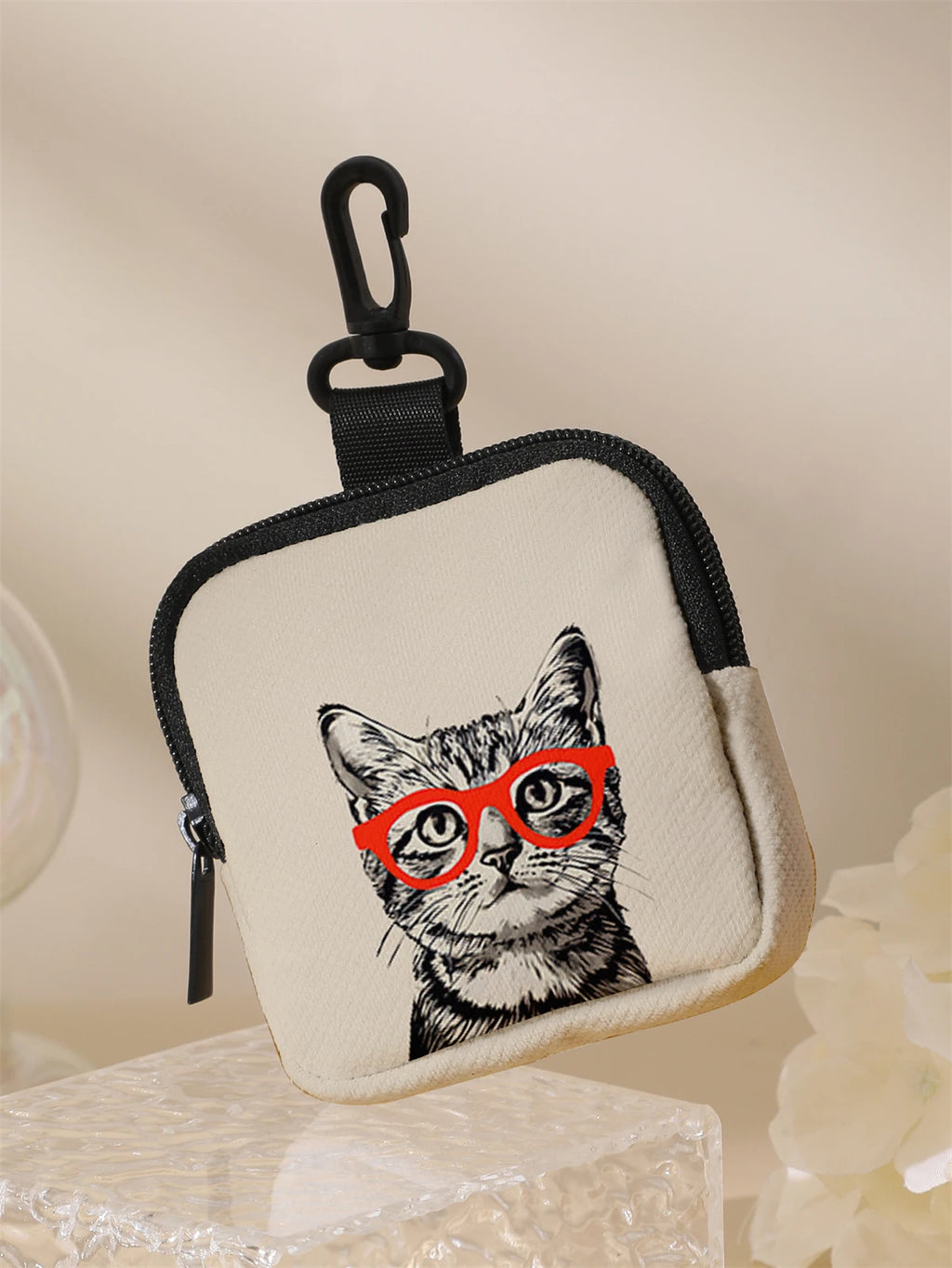 Large capacity coin wallets with cat patterns, digital printed coin