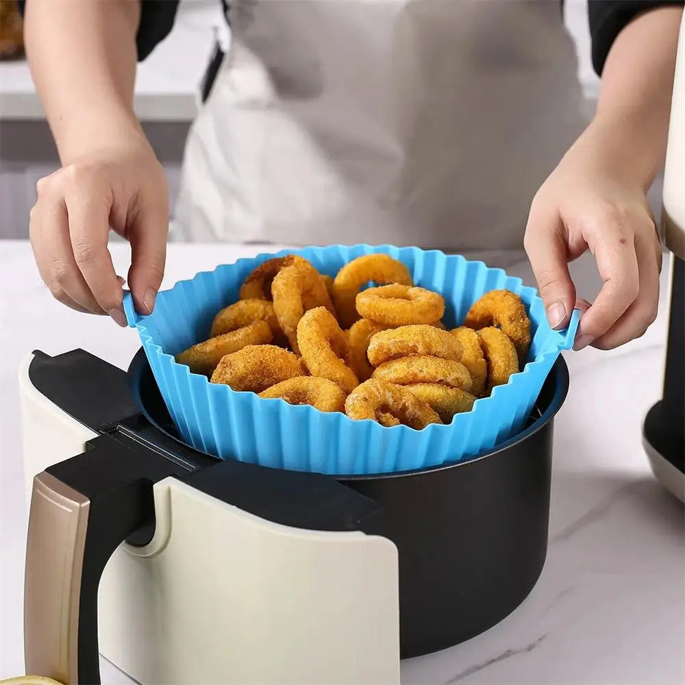 1PC Air Fryer Silicone Baking Tray Mat Circular High-Temperature