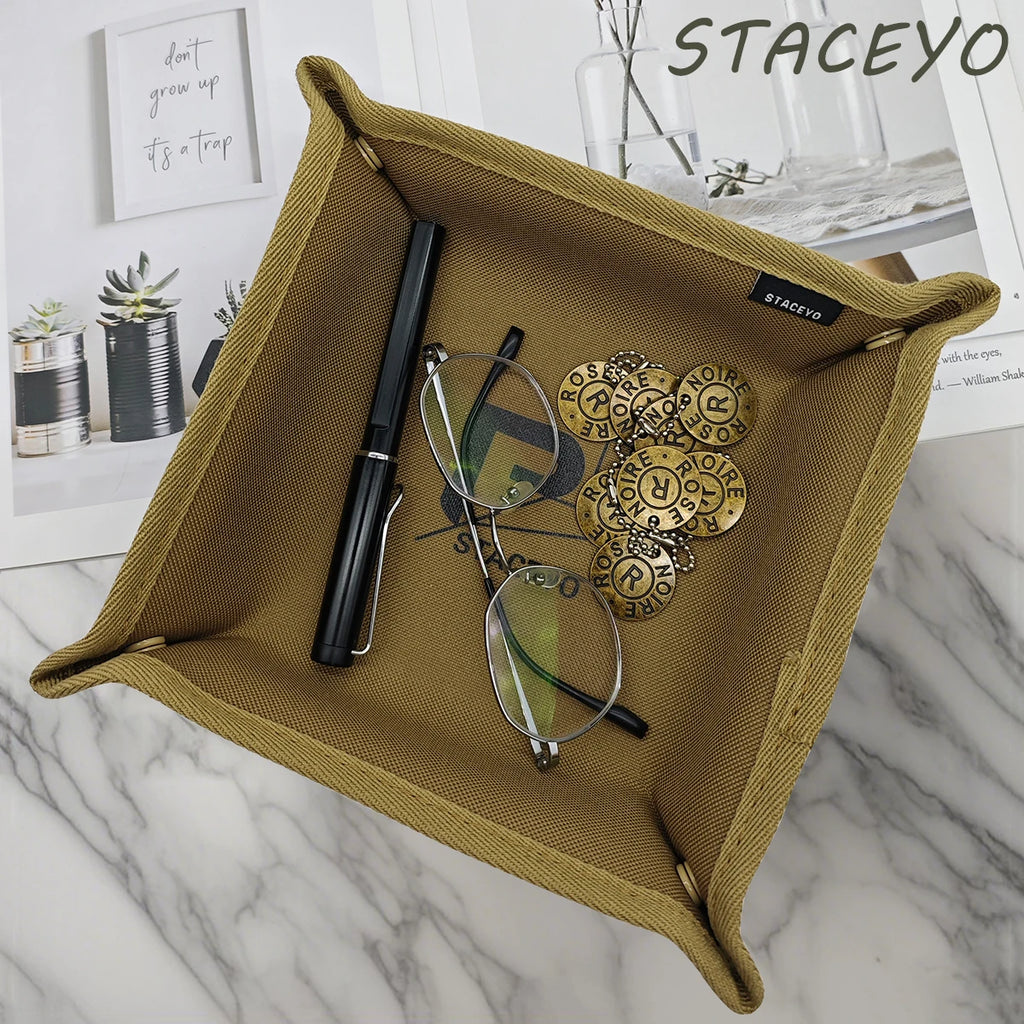 1PC khaki office desktop storage tray, home tools for organization,