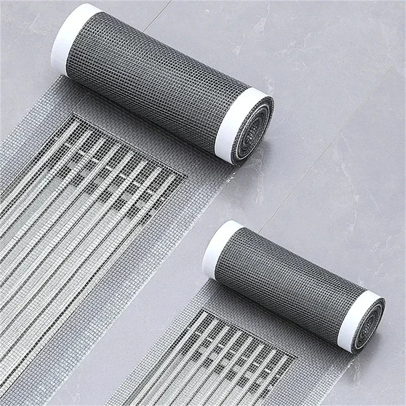 Cuttable Shower Drain Hair Catcher Self-Adhesive Floor Drain Stickers