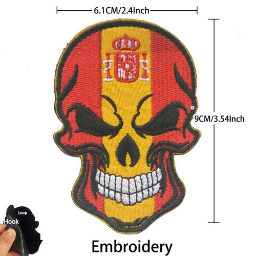 Infrared Reflective Patch Spanish Flag,Burgundy Cross Emblem Applique