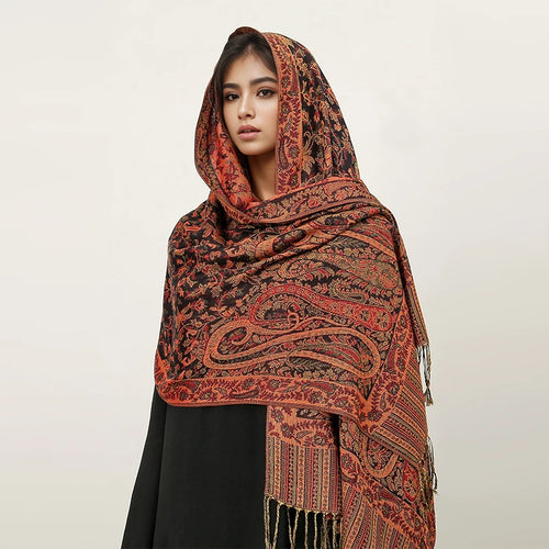 Bohemia Pashmina Hijab Scarf Long Muslim Cashmere Shawl Female Foulard