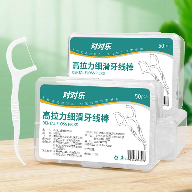 1/2/3/5/10 Box Portable Disposable Dental Floss Plastic Toothpick