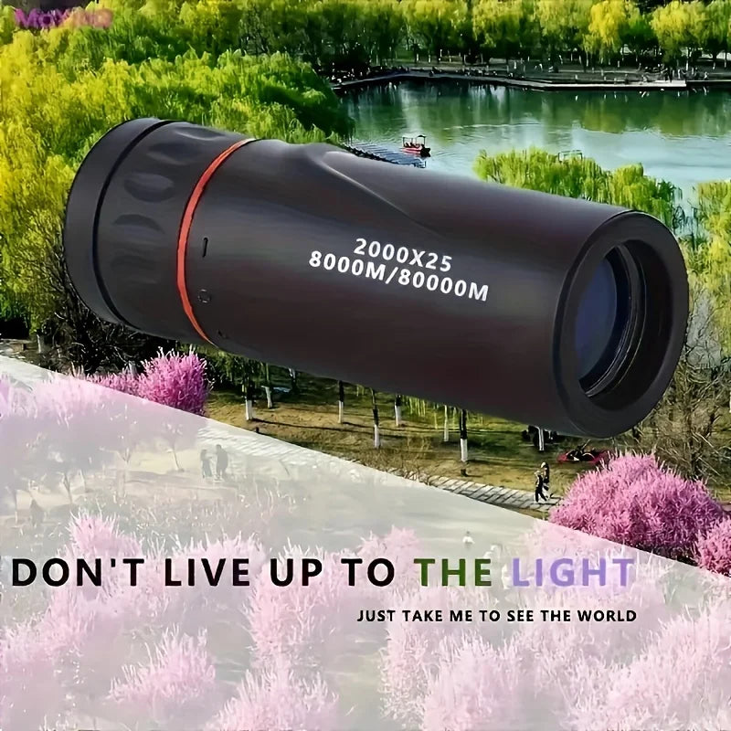 2000X25 Hd Monocular Telescope - Compact, Portable Scope For Hunting,