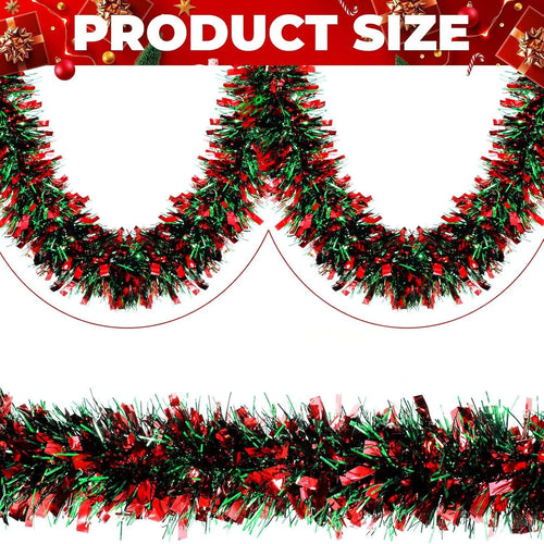 2M Christmas Snowflake Tinsel Garland Xmas Tree Decoration Christmas