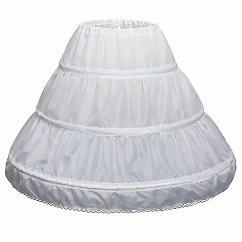 Girls Crinoline Petticoat with hoop Under skirt Short White Underskirt