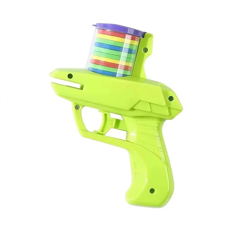 1PC Kids Outdoor Disc Gun Toy Flying Frisbee Shooting Launcher