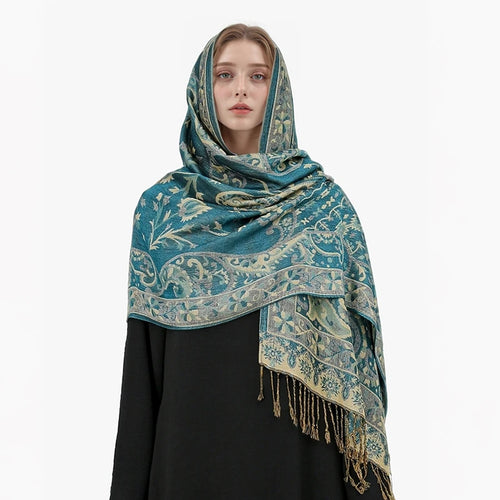 Bohemia Pashmina Hijab Scarf Long Muslim Cashmere Shawl Female Foulard