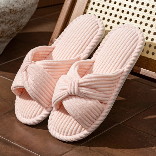 Bow Fashion Women's Slippers Indoor Bedroom Soft Sole Exquisite