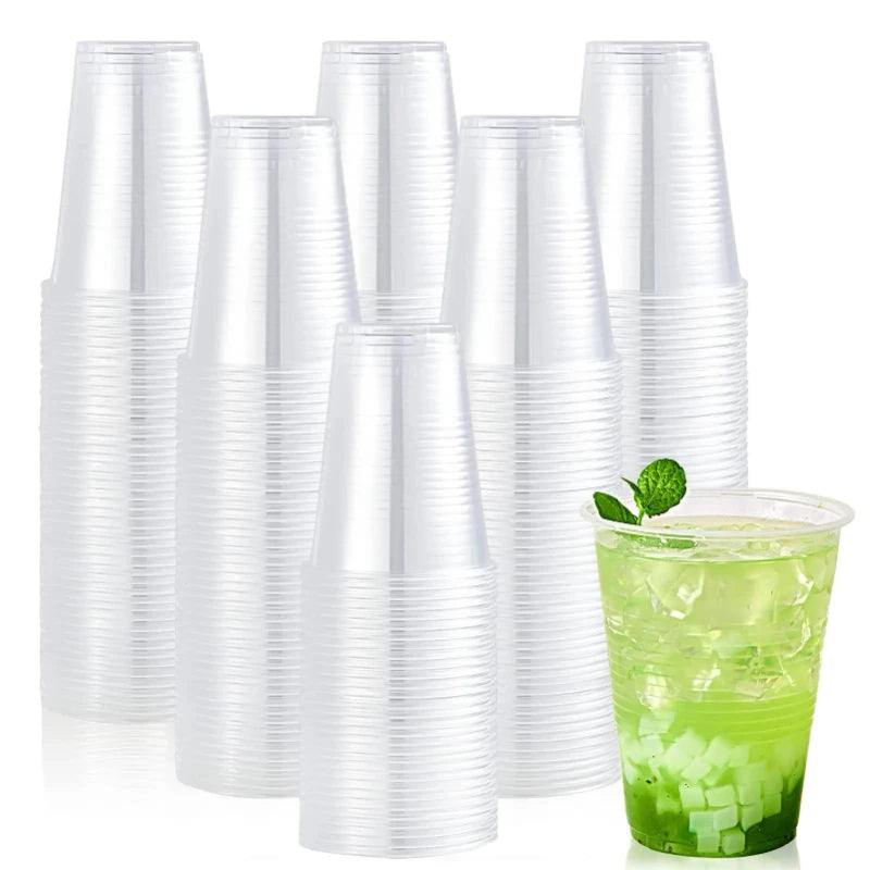 50/100PCS Disposable Clear Plastic Cup Outdoor Picnic Plastic Cup