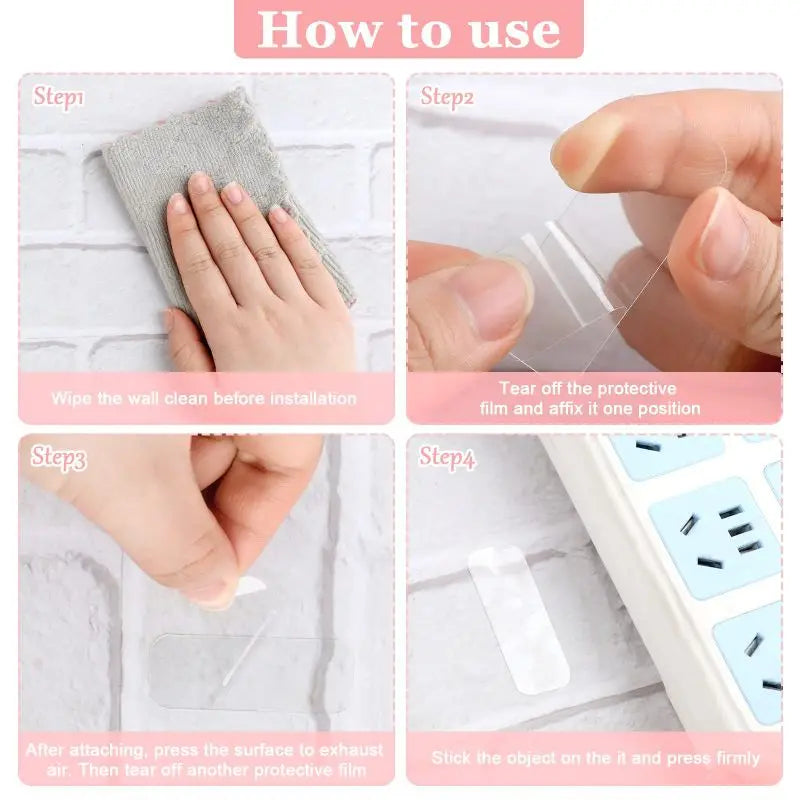 Double Sided Adhesive Tape Nano Reusable Super Strong Transparent Wall