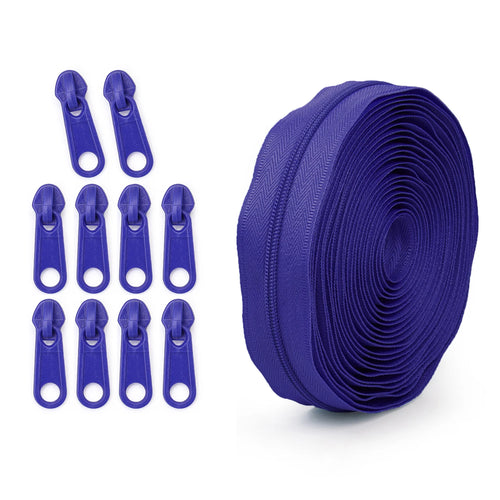 1 group = 4.5m zipper + 10 plastic zipper heads, 20 colors optional,