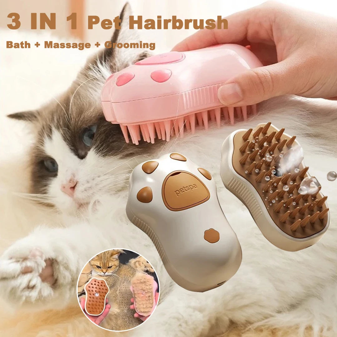 3 in 1 Pet Brush Cat Steam Brush Comb Dog Brush Electric Spray Cat