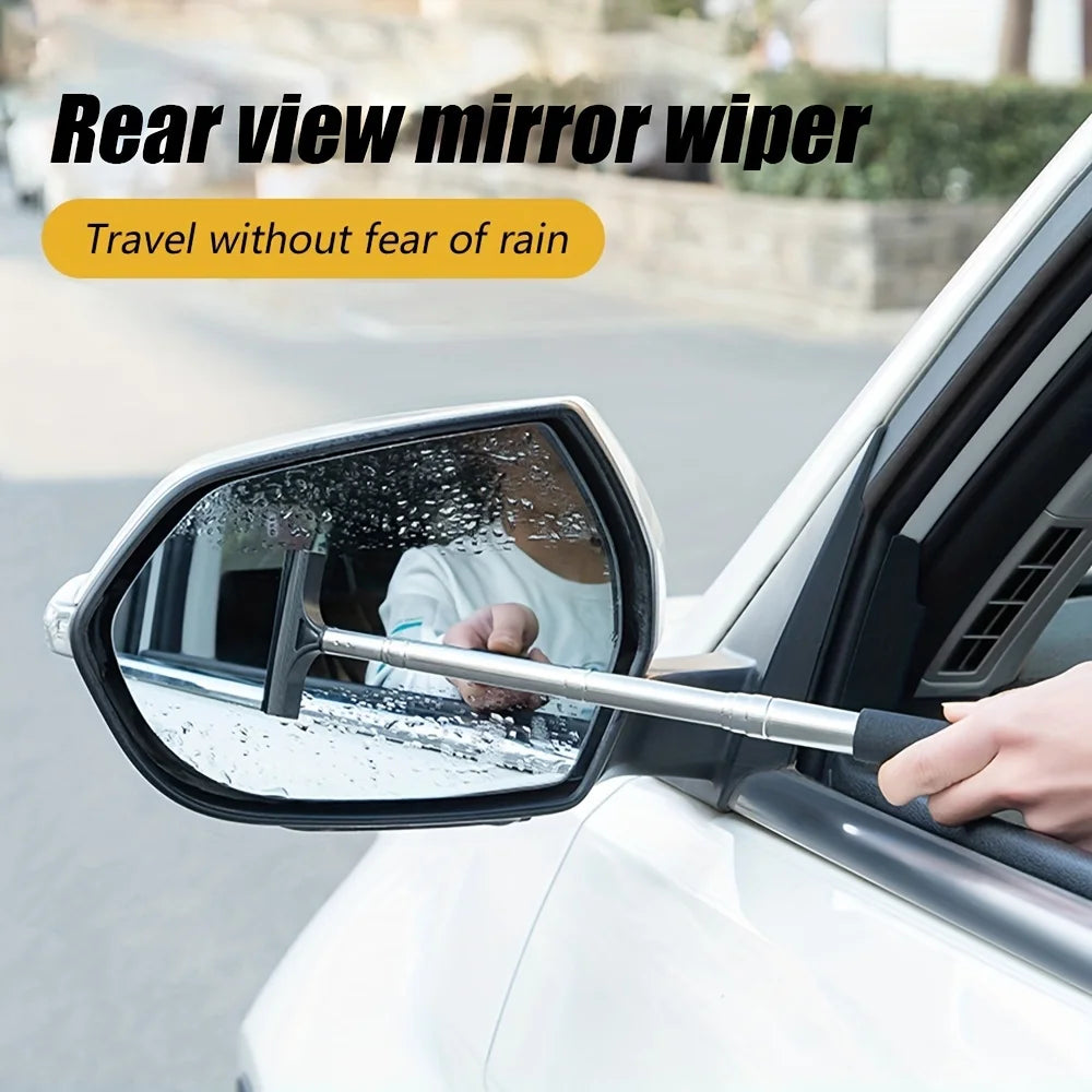 1pc car rearview mirror wiper telescopic car rearview mirror wiper