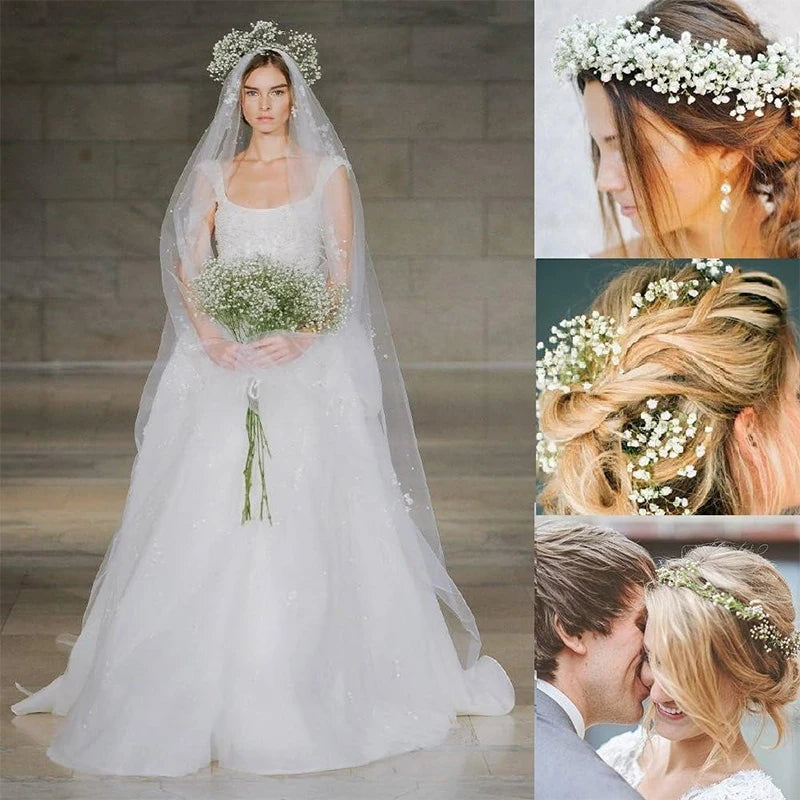 1Pcs 108Heads 63cm Babies Breath Artificial Flowers Plastic Gypsophila