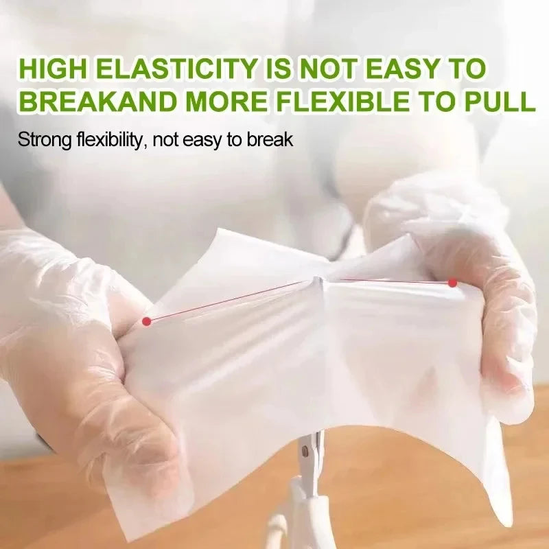 Premium TPE Disposable Gloves-Thick, Transparent & Food Grade for