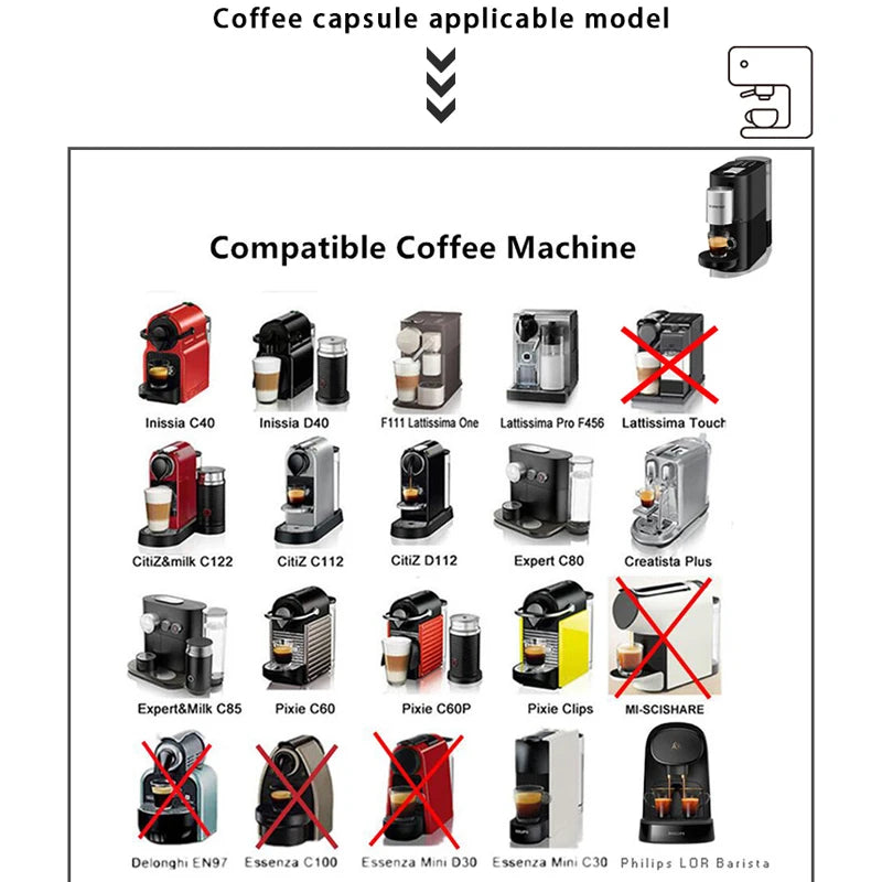 3/6PCS Refillable Reusable Nespresso Coffee Capsule Reutilisable