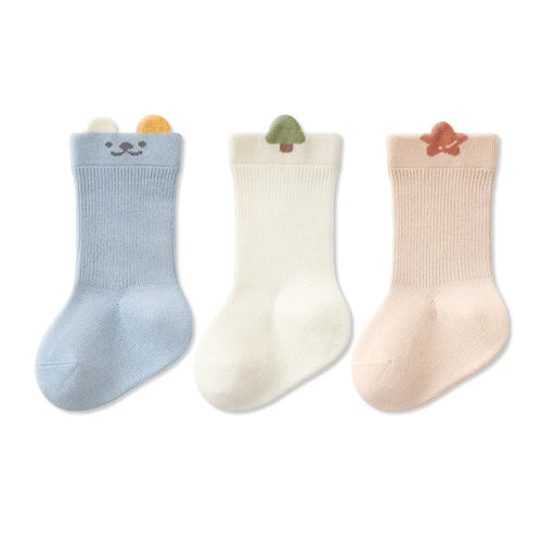 3Pairs/set Newborn Baby Socks For Girls Boys High Quality Cotton