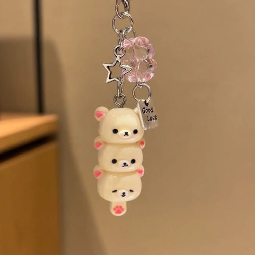 Cute Bear Phone Charms Pendant Kawaii Anime Keychain Accessories For