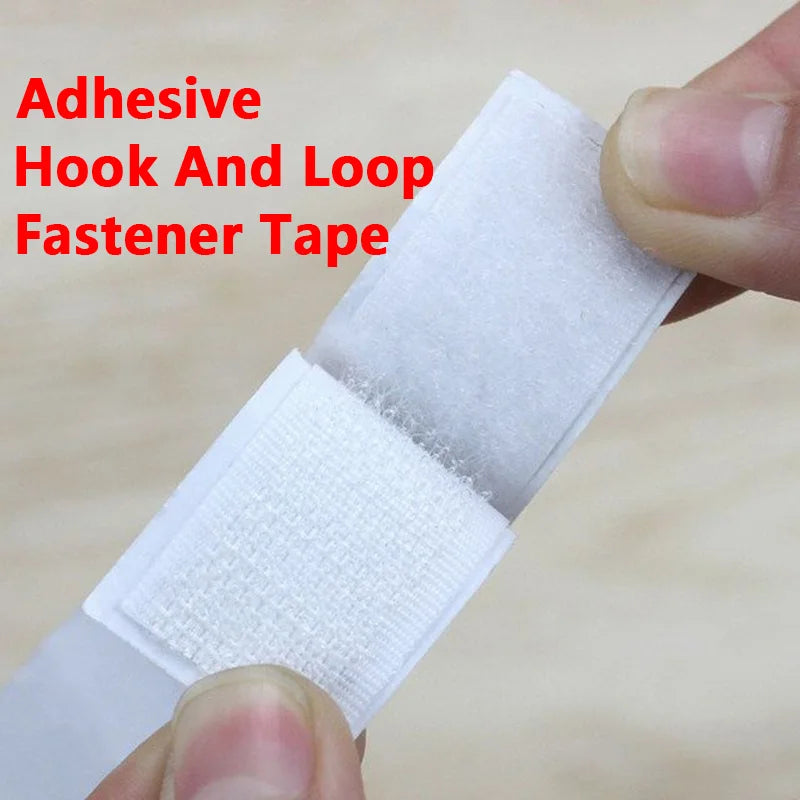 1/2/5M Strong Self Adhesive Fastener Hook and Loop Strips with Glue