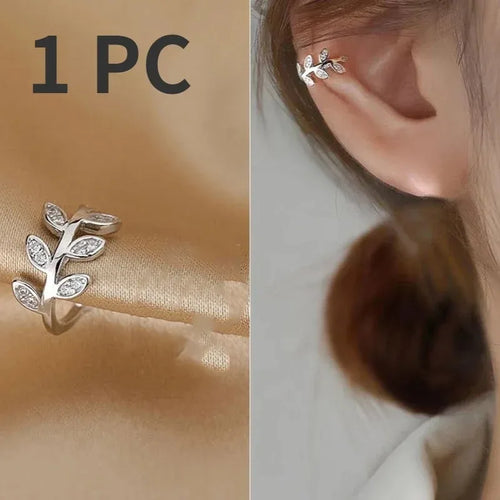 1Pc Hot Sale Cute Metal Leaf Earcuff Clips On Earring for Women Girls,