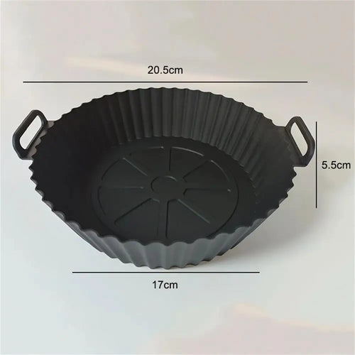 1PC Air Fryer Silicone Baking Tray Mat Circular High-Temperature