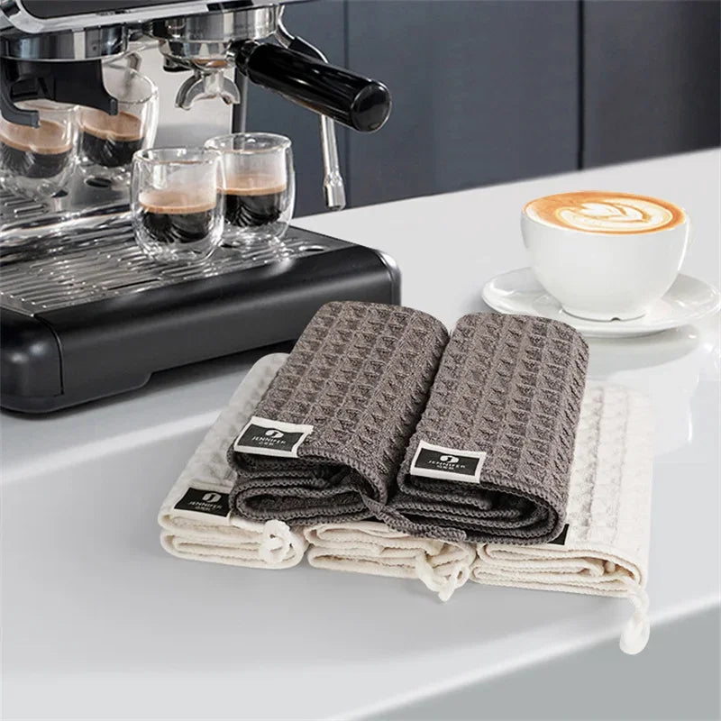 1/4pc Coffee Bar Barista Cleaning Towel Super Absorbent Microfiber