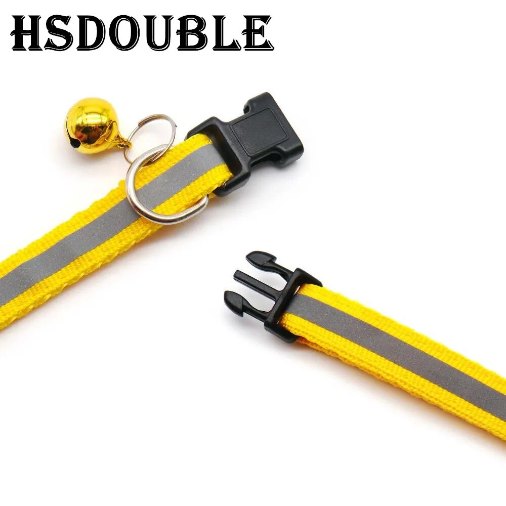 2Pcs/Pack 12 Colors Reflective Adjustable Cats And Small Dogs Collars