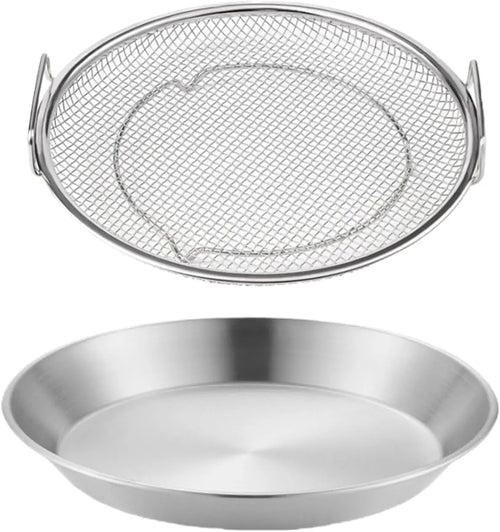 Kitchen Oil Filter Tray Stainless Steel Air Fryer Mesh Pan Draining