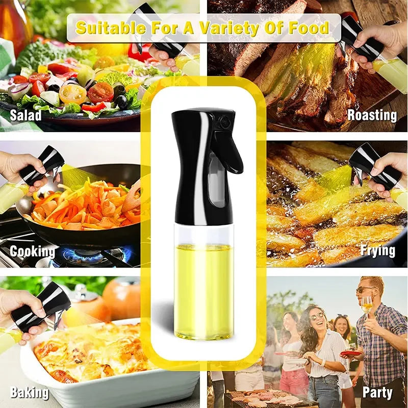 200/300/500ml Oil Spray Bottle BBQ Cooking Olive Oil Sprayer Plastic