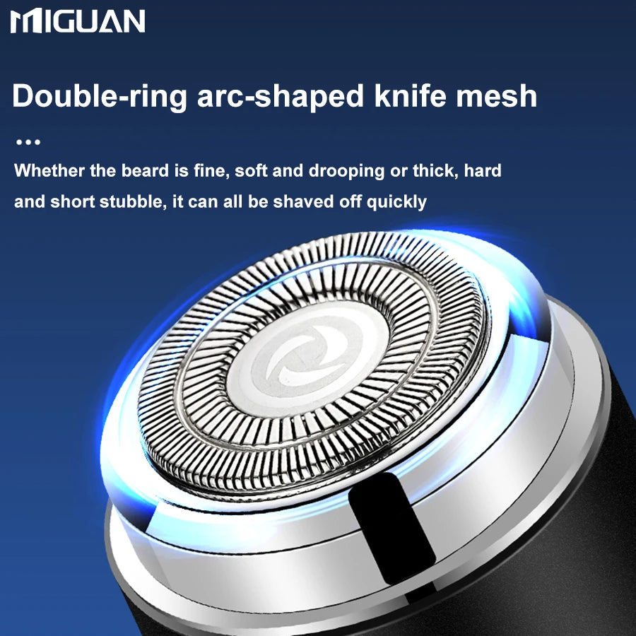 Compact Electric Shaver for Men - Digital Display, USB Fast Charging,