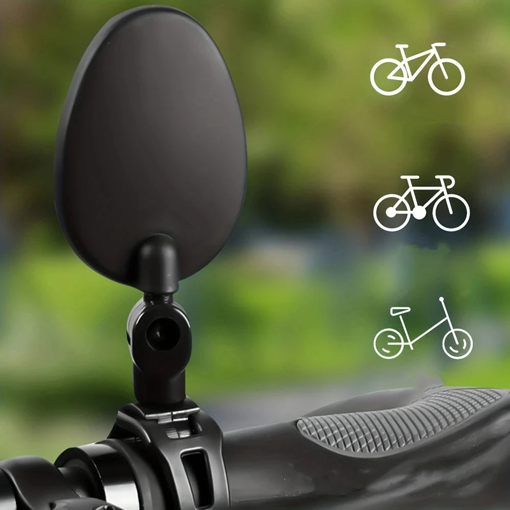 2PCS Bicycle Rearview Mirror 360 Degree Adjustable Rotatable Universal