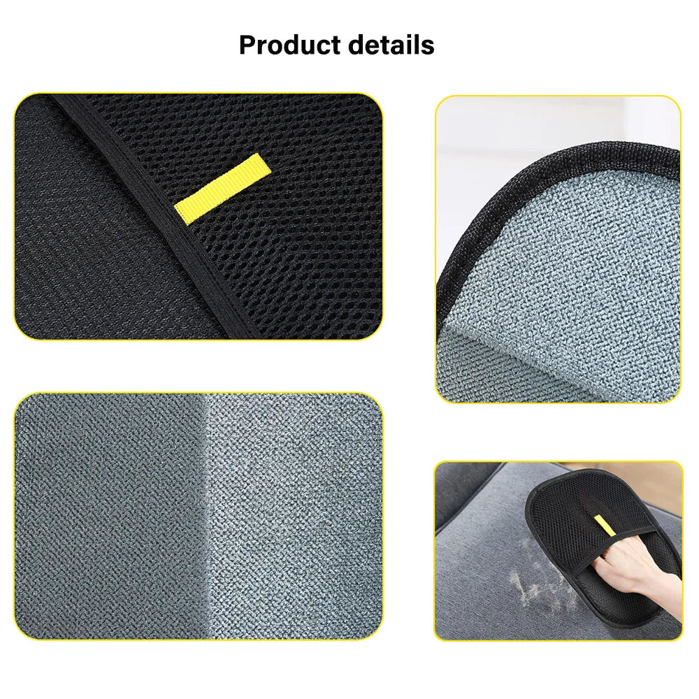 Pet Hair Removal Tool Reusable Static Removal Gloves, Double-Sided