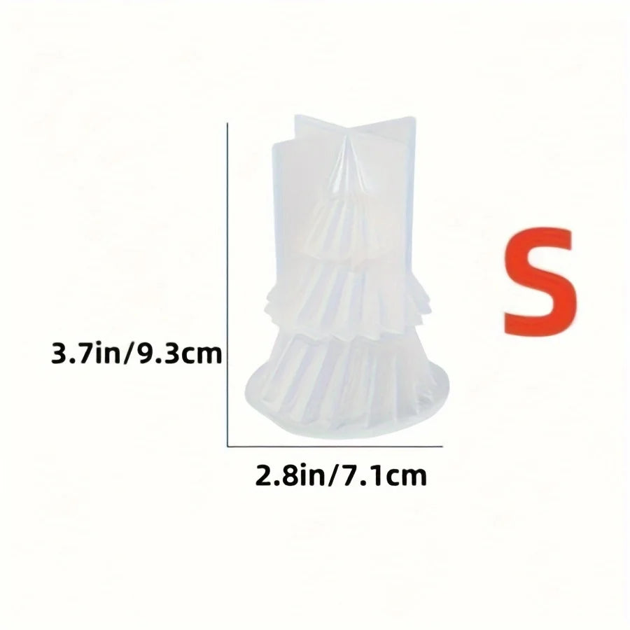 Christmas Tree Candle Silicone Mold DIY Gypsum Cement Christmas Tree