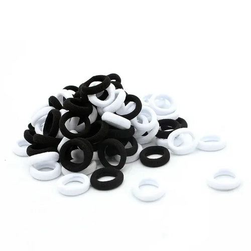 200PCS Women Girls Colorful Nylon Elastic Hair Bands Ponytail Hold