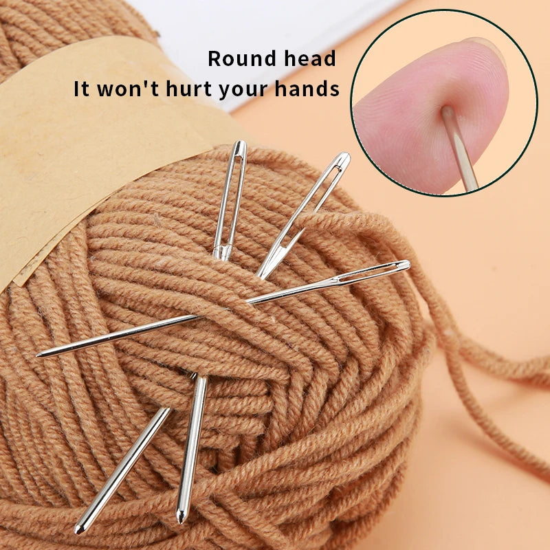 9 PCS Large Eye Blunt Sewing Needles Cross Stitch Knitting Needle