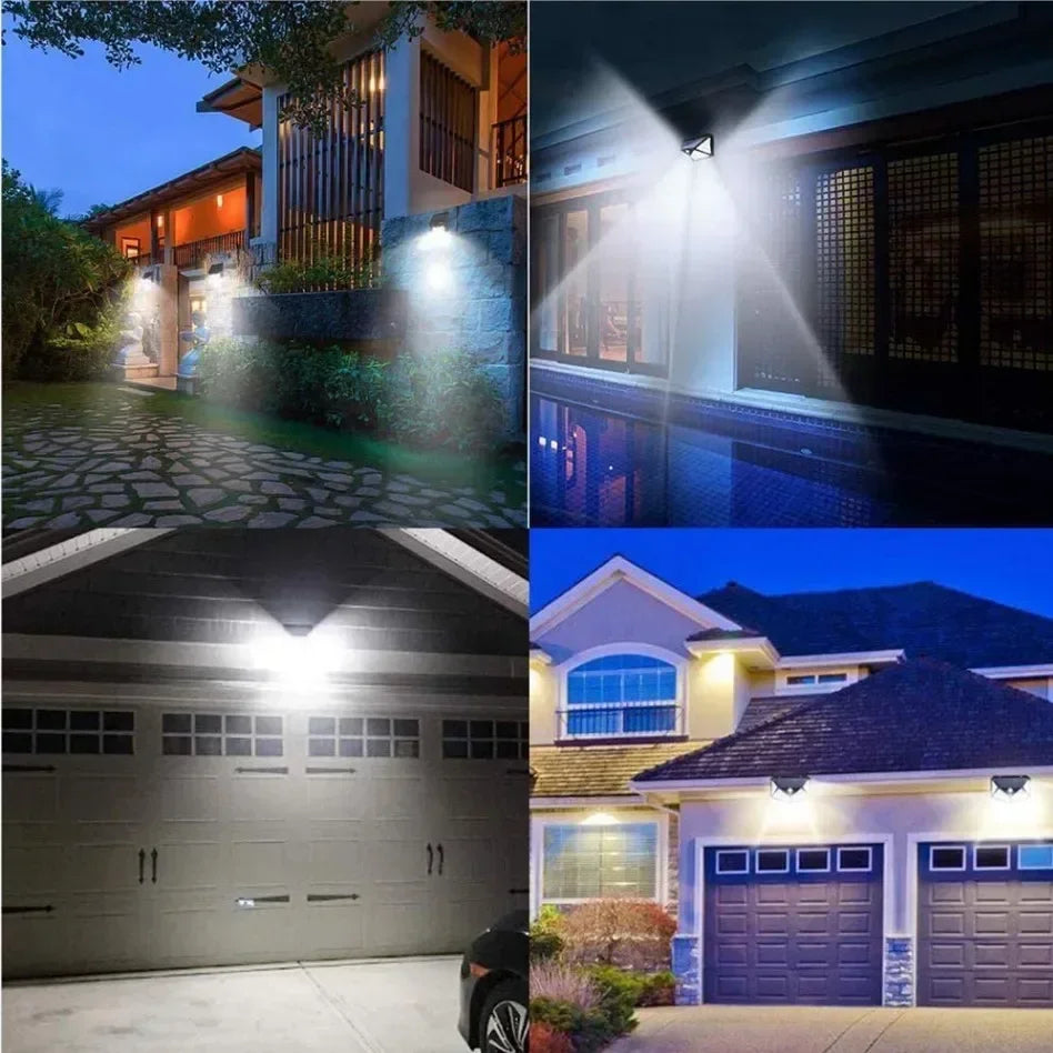 1/2/4PCS New Solar Lights Outdoor Wall Lamp PIR Motion Sensor 100LED