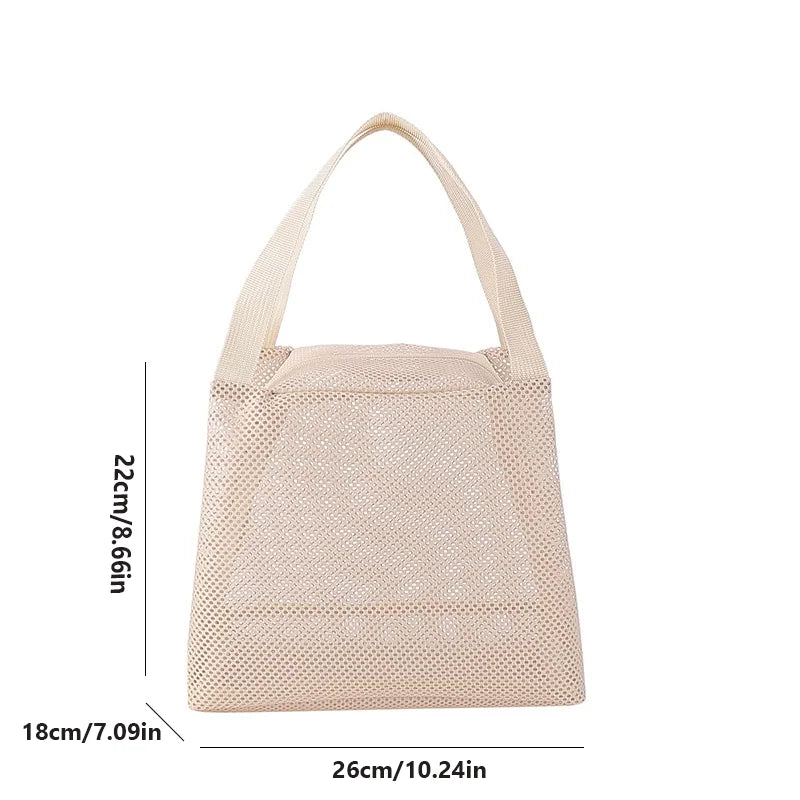 New Large Capacity Mesh Bag with handle Travel Toiltery Makeup Bag