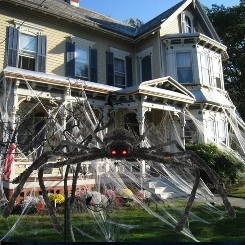 Halloween Big Plush Spider Halloween Decoration Party Props Outdoor