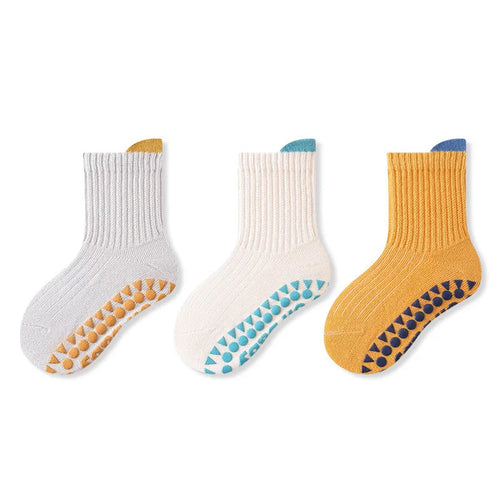 3Pairs/Lot Cotton Baby Anti-slip Socks For Boys Girls Low Cut Floor