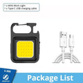 Super Bright MINI COB Keychain Flashlight Charging Lamp Camping Lights