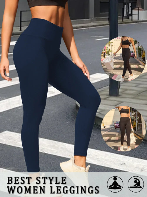 Women's Super Soft Leggings High Waisted Tummy Control No See Through