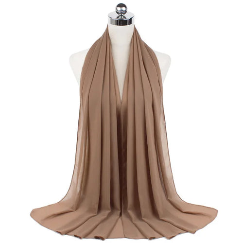 Women Muslim Chiffon Hijab Shawls Scarf Modal Cotton Jersey Hijabs